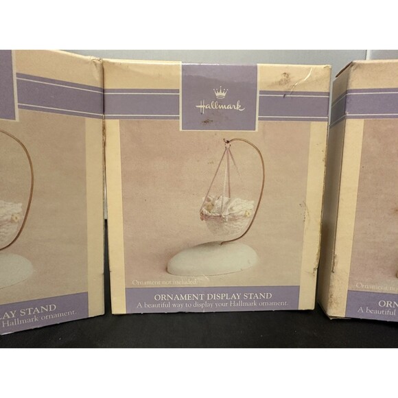 (3) Vintage Hallmark Keepsake Ornament Display Stand with Gold Hook 1990 - Picture 3 of 5
